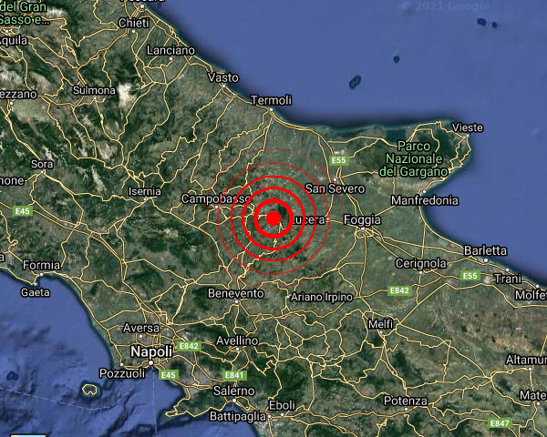 Scossa Di TERREMOTO A 2 Km S San Marco La Catola (FG). I DATI In DIRETTA